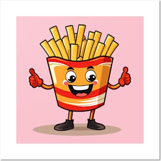 Cute French Fries T-Shirt Posters and Art